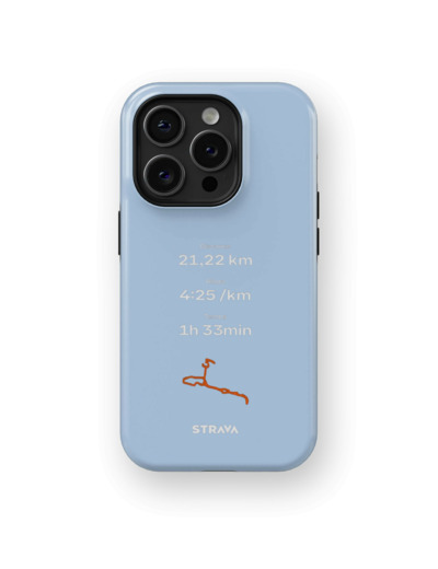 Mon Run Strava - Bleu givre | Coque 3D 2en1 Ultra-résistante