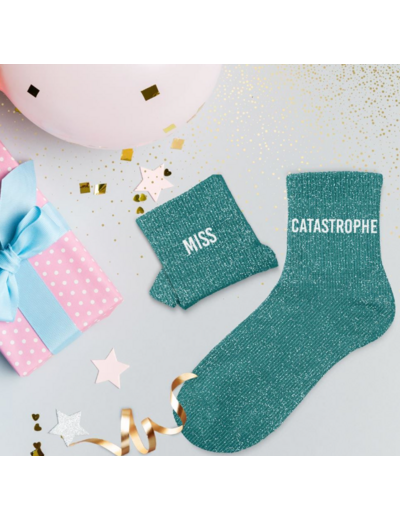 Chaussettes paillettes duo miss catastrophe