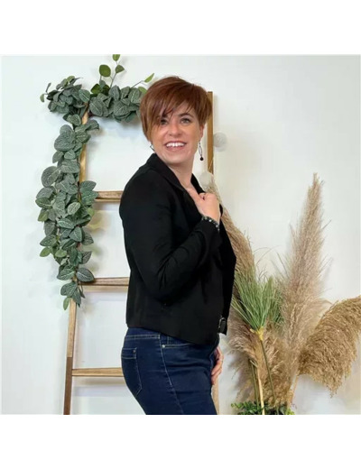 L549- Veste suédine à poches (Tu) 🇮🇹 (noir)