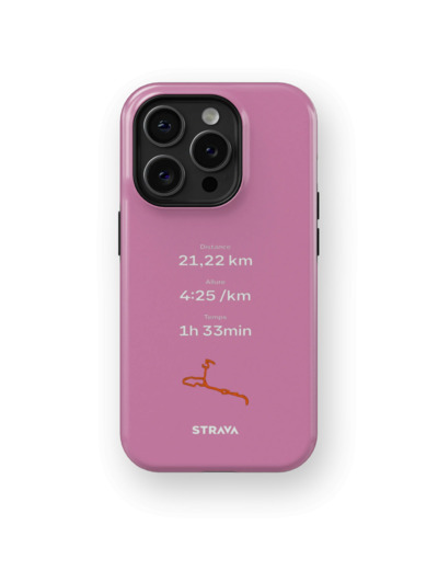 Mon Run Strava - Rose | Coque 3D 2en1 Ultra-résistante