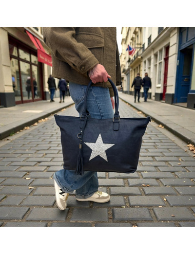 Sac cabas Navy -Stella - Mandoline
