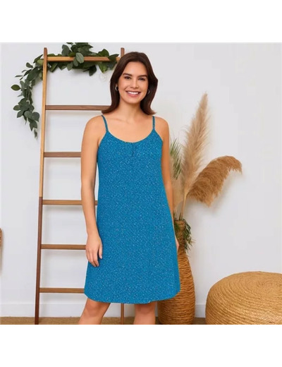K171- Robe d'été Liberty (Tu) 🇮🇹 (bleu royal)