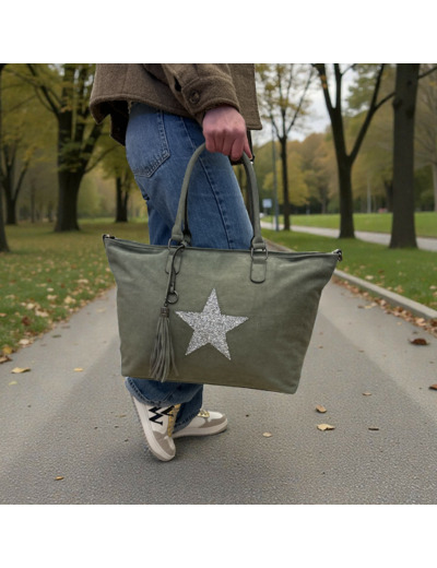 Sac cabas Kaki - Stella - Mandoline