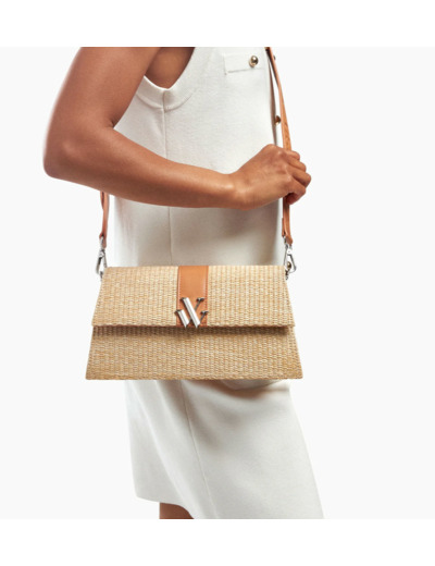 Sac en raphia camel - Dalida -  Vanessa Wu