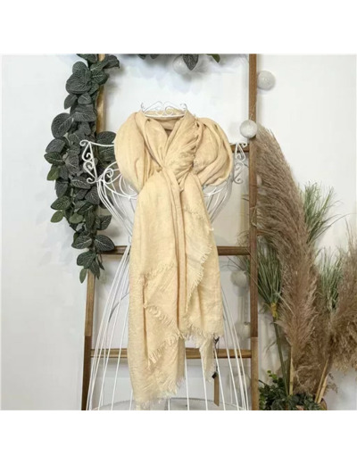 Y520- Foulard uni large (beige)