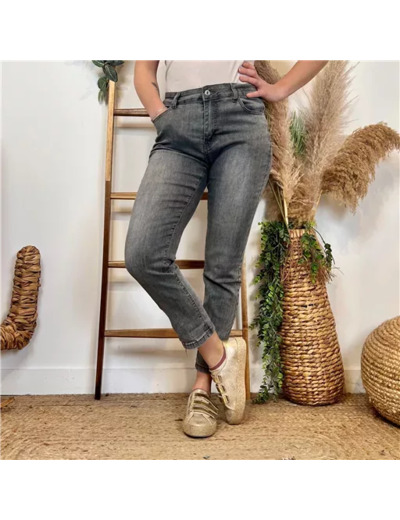 N108- Jean 7/8ème Voggo (T36-T44) (gris)