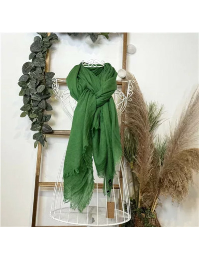 Y520- Foulard uni large (vert brésil)