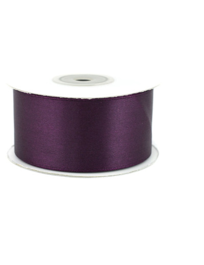 Ruban satin 38 mm de large bobine de 25 m aubergine 290