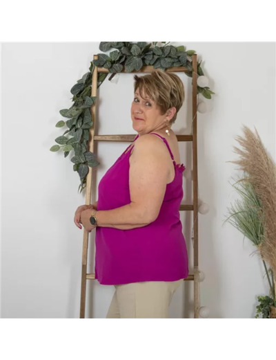 K217- Débardeur Christy (T44-T52) (fuchsia)
