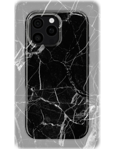 Broken Black Marble | Coque de téléphone 3D 2en1 Ultra-résistante