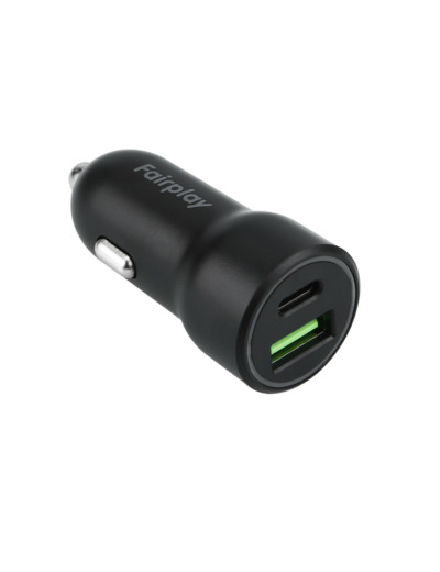 FAIRPLAY LUCCA Chargeur Voiture PD 20W 2USB (A+C)