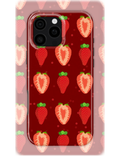 Strawberries Wall | Coque de téléphone 3D 2en1 Ultra-résistante