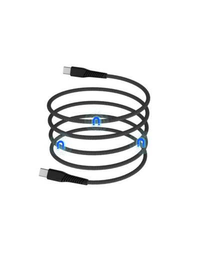 Tiger - TIGER POWER CABLE AIMANTE USB-C USB-C 1,5M NOIR