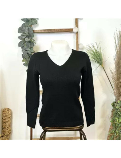 Y248- Pull Laine Cachemire "Tricotonic" (les T36&40) (noir)