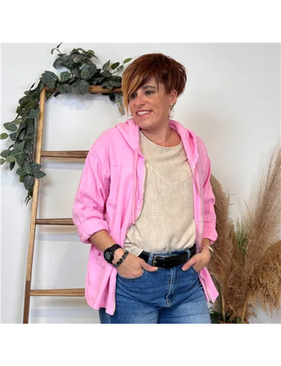 K276- Veste légère coton (Tu) 🇮🇹 (rose bébé)