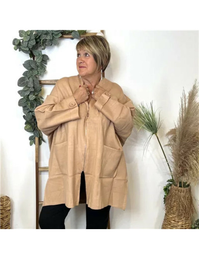 Z555. Gilet zippé (Gt) (camel)