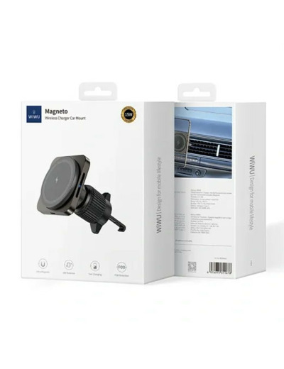 WiWU Support de Charge Voiture Magnétique compatible MagSafe