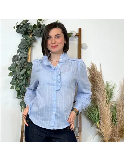 K558- Chemise Ycoo (T34-T40) (bleu ciel)