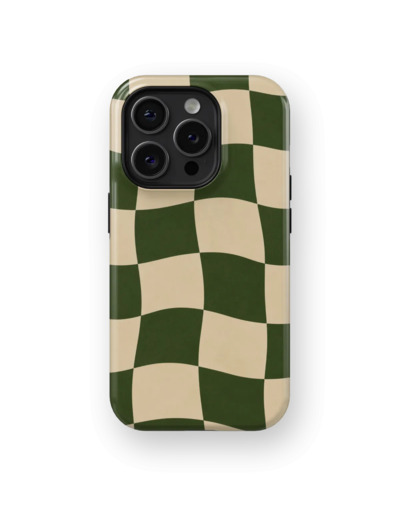 Olive Checker | Coque de téléphone 3D 2en1 Ultra-résistante