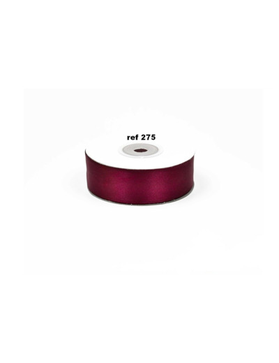 Ruban satin bordeaux foncé 275 largeur 25 mm