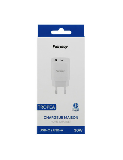 FAIRPLAY TROPEA Chargeur 2 USB (A+C) 30W