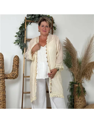 Z300- Gilet Bohême (Gt) (beige)