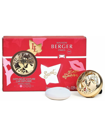 Maison Berger Diffuseur Voiture Parfumé – Clip Métal 4,5 cm avec Recharge Incluse, Fabrication Française – Clip Grille Aération – Jusqu’à 4 Semaines de Diffusion (Lolita Lempicka Sweet)
