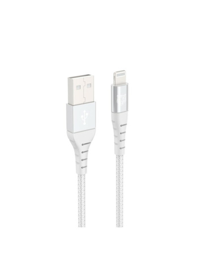 Tiger Lite - TIGER POWER LITE CABLE RENFORCE USB-A LIGHTNING 1,2M BLANC