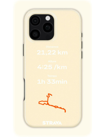 Mon Run Strava - Beige | Coque 3D 2en1 Ultra-résistante