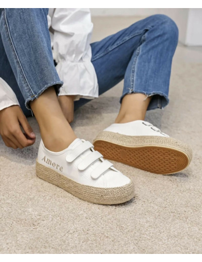 Basket Espadrille White - Amour - Findlay