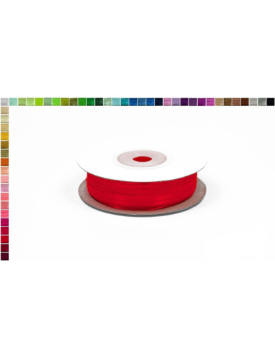 Ruban satin rouge 250 largeur 3 mm