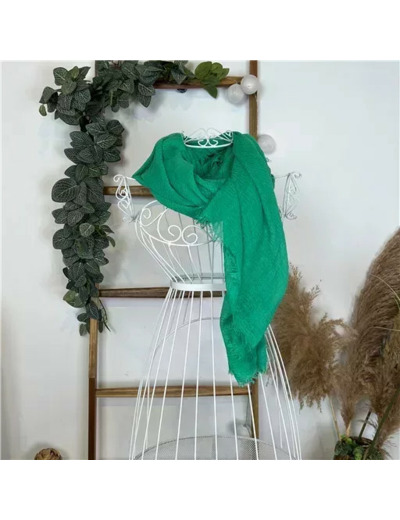 Y510– Foulard uni froissé (vert menthe)