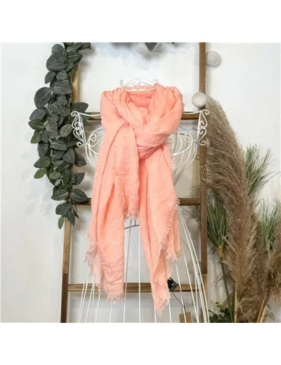 Y520- Foulard uni large (rose pâle)