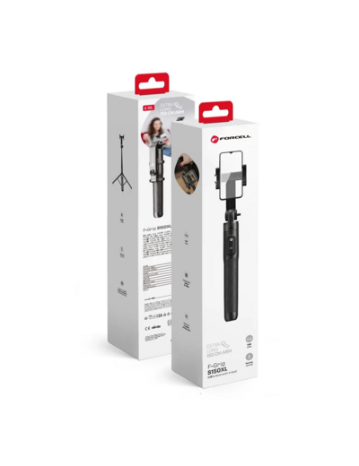 FORCELL F-GRIP S150XL Trépied / Perche à selfie 1,5m avec télécommande bluetooth