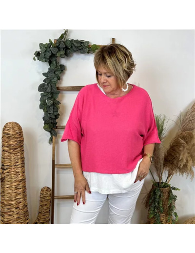 K800- Pull Crop Top Emporium (GT) (fuchsia)