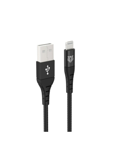 Tiger Lite - TIGER POWER LITE CABLE RENFORCE USB-A LIGHTNING 1,2M NOIR