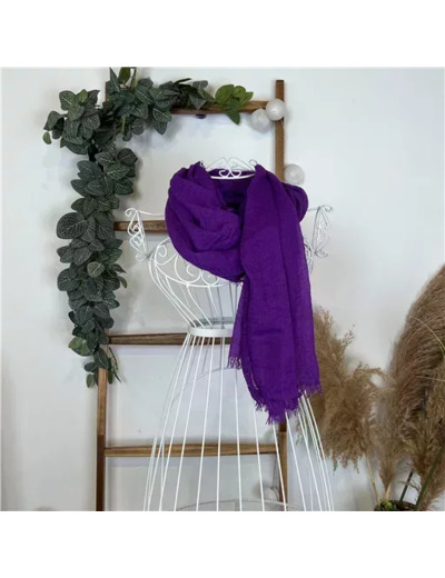 Y510– Foulard uni froissé (violet)