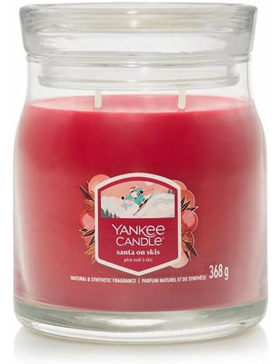 Yankee Candle Moyenne Jarre Père Noël à skis