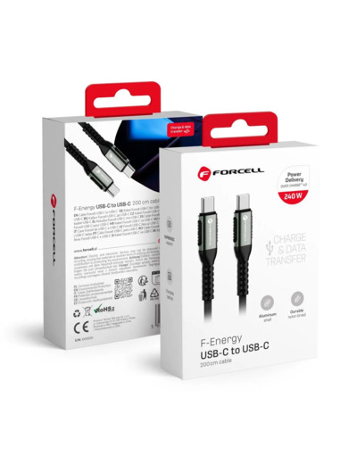 FORCELL F-ENERGY cable Type C to Type C QC4.0 PD 5A 240W 2m