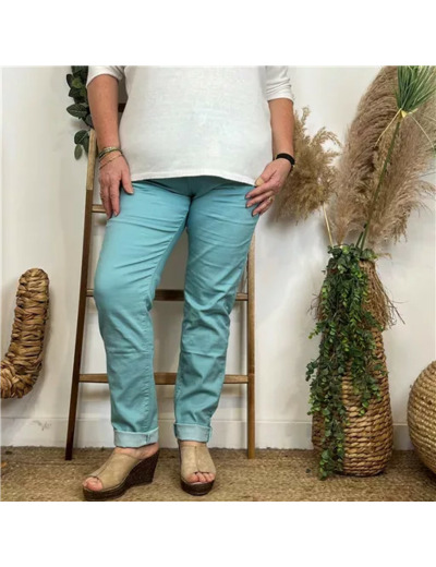 P855- Jean coupe Slim Voggo (T42-T50) (bleu indigo)