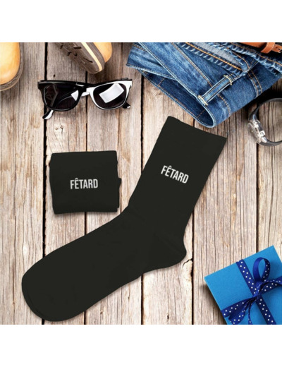 Chaussettes homme noires - Fêtard