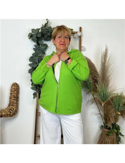 Z541. Gilet maille nid d'abeille 🇮🇹 (vert anis)