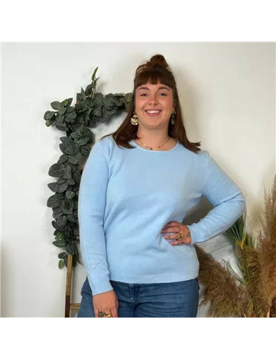 Y253- Tricotonic Col rond, Les T44 & 48 (bleu ciel)