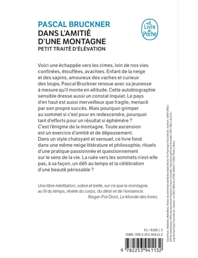 DANS L'AMITIE D'UNE MONTAGNE