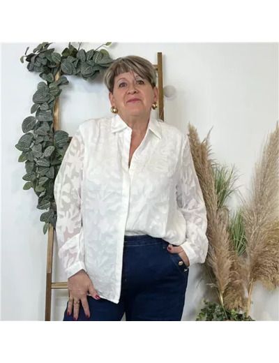K672- Chemise Maëlle (T40-T48) (blanc)