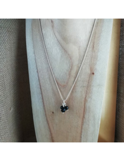 Collier Argent Onyx