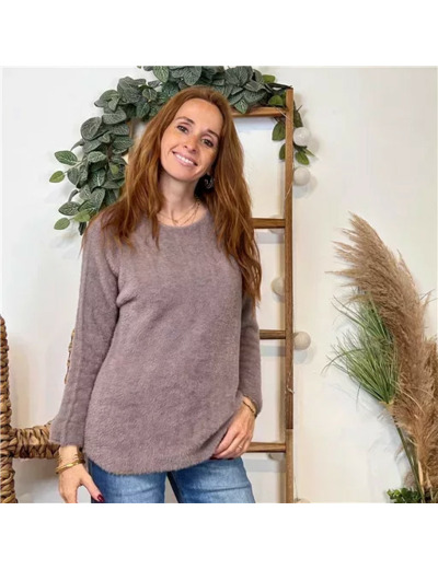 K121- Pull « Pilou Pilou » (Tu) 🇮🇹 (taupe)