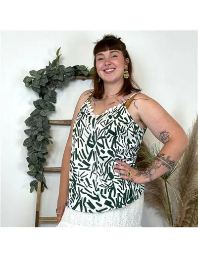 L032- Débardeur Christy (T44-T52) (vert sapin)