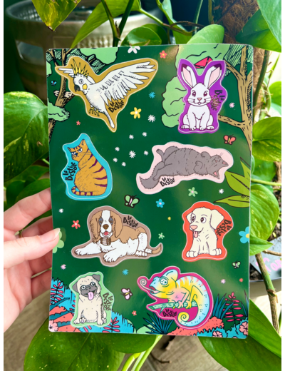 Planche de 8 stickers