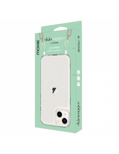 Coque renforcée transparente Skinmoove TPU/PC avec anneau pour iphone 14 Pro Max